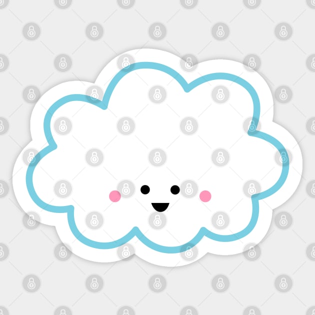 Puffy Little Cloud | by queenie's cards Sticker by queenie's cards